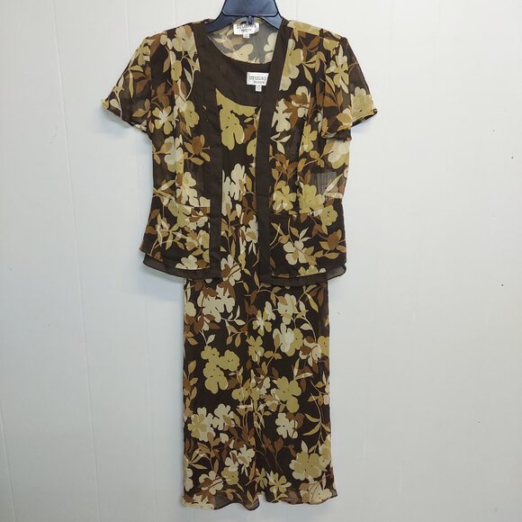 FLORAL TWO PIECE DRESS SET - SIZE 4P - STUDIO I - Picture 1 of 5